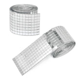 Wrapables 5mm x 5mm Self Adhesive Mosaic Glass Mirror Tile Stickers, 1592pcs for Arts and Crafts, Home Decoration, Silver