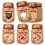 Wrapables 48pk Valentines Day Card Set, Mason Jar Happy Valentines Cards with Party Favor Bags (Candy Not Included)