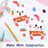 Wrapables Make Your Own Sticker Sheets, DIY Make a Face Animal, Food, Party Favor Stickers (24 Sheets), Easter Buddies