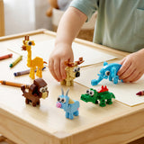Wrapables Animal Building Blocks Set, 3-in-1 Building Kits for Party Favors, Goodie Bag Stuffer, Stocking Stuffer (Set of 12)