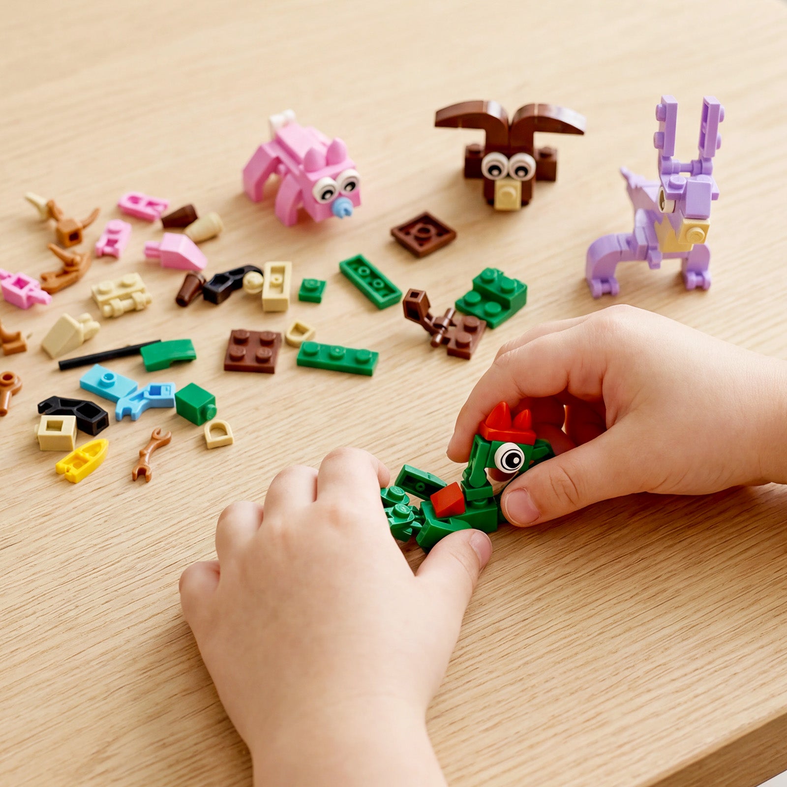 Wrapables Animal Building Blocks Set, 3-in-1 Building Kits for Party Favors, Goodie Bag Stuffer, Stocking Stuffer (Set of 12)