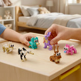 Wrapables Animal Building Blocks Set, 3-in-1 Building Kits for Party Favors, Goodie Bag Stuffer, Stocking Stuffer (Set of 12)