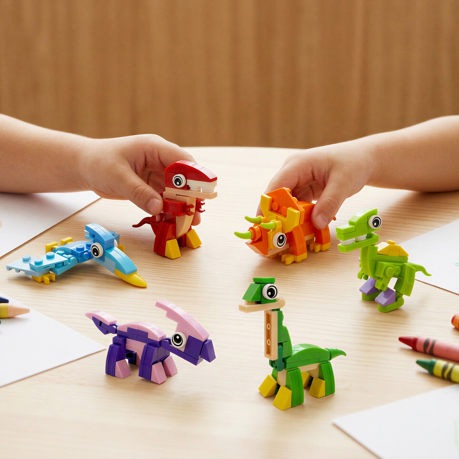 Wrapables Animal Building Blocks Set, 3-in-1 Building Kits for Party Favors, Goodie Bag Stuffer, Stocking Stuffer (Set of 12)