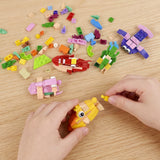 Wrapables Animal Building Blocks Set, 3-in-1 Building Kits for Party Favors, Goodie Bag Stuffer, Stocking Stuffer (Set of 12)