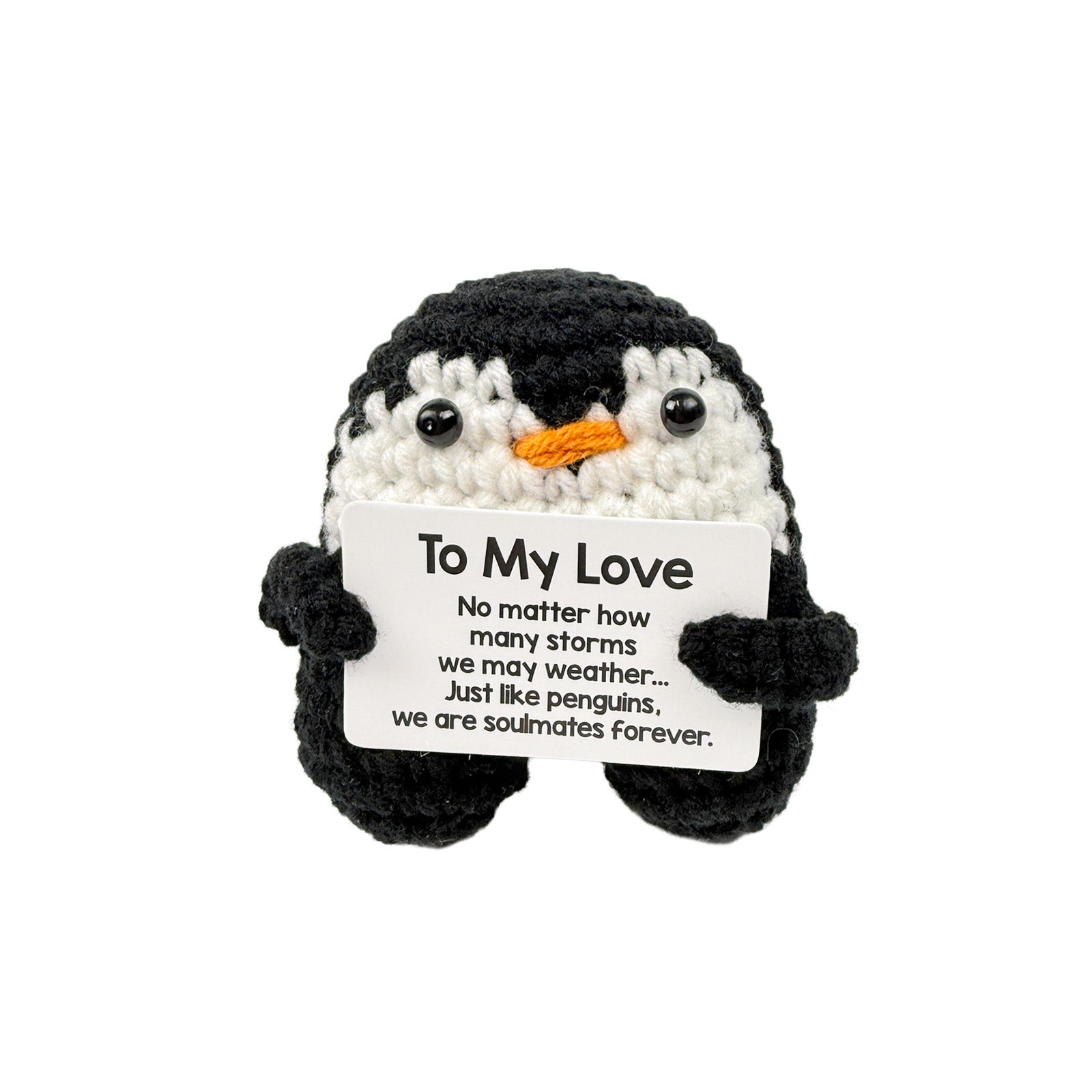 Wrapables Emotional Support and Inspirational Gift, Crochet Doll with Positive Words Card, For Valentines Day, Appreciation, Inspiration