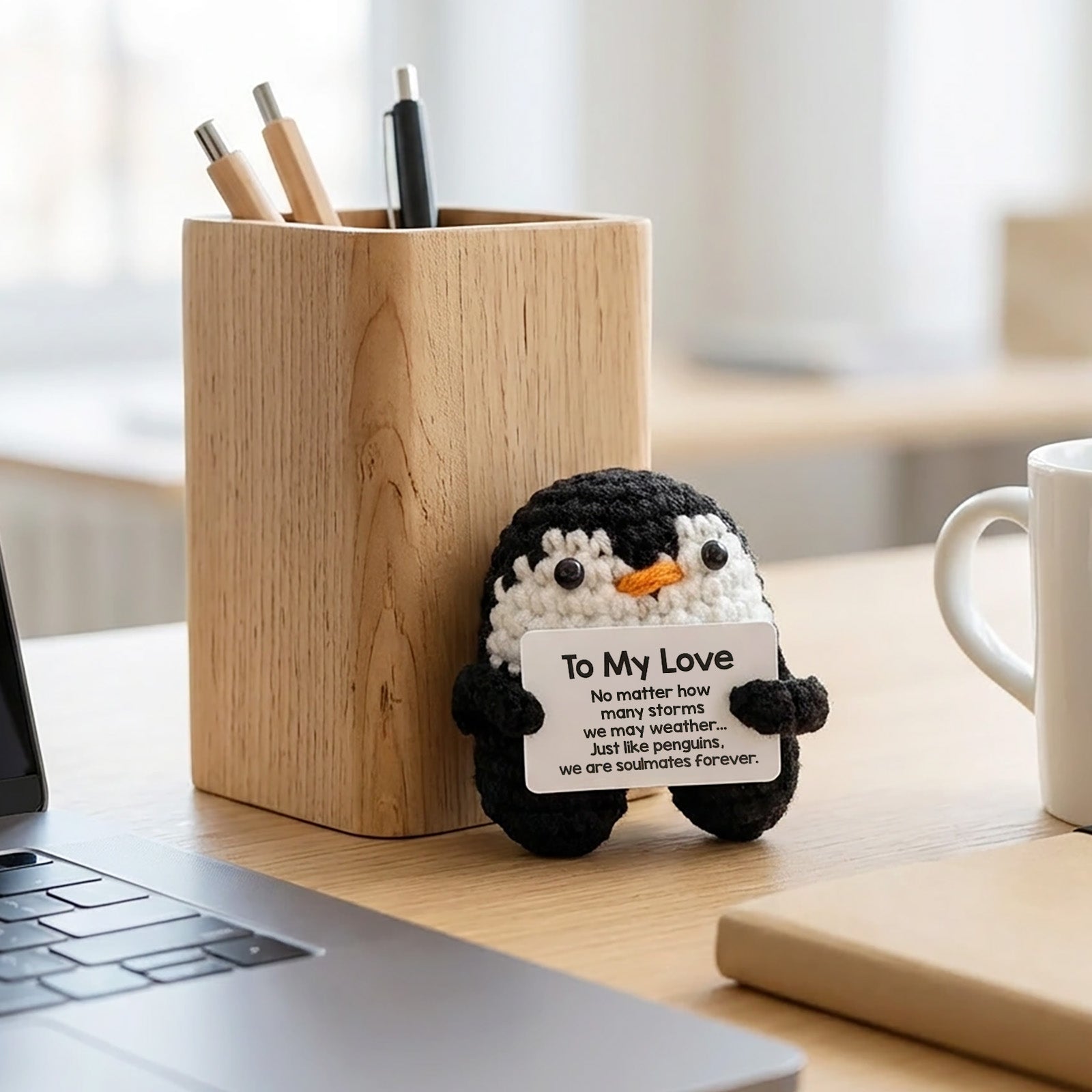 Wrapables Emotional Support and Inspirational Gift, Crochet Doll with Positive Words Card, For Valentines Day, Appreciation, Inspiration