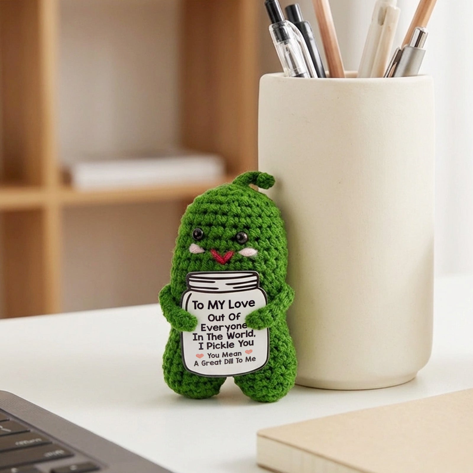 Wrapables Emotional Support and Inspirational Gift, Crochet Doll with Positive Words Card, For Valentines Day, Appreciation, Inspiration