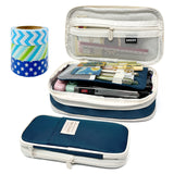 Wrapables Large Capacity Pencil Case, Expandable Pencil Pouch with 3 Washi Rolls