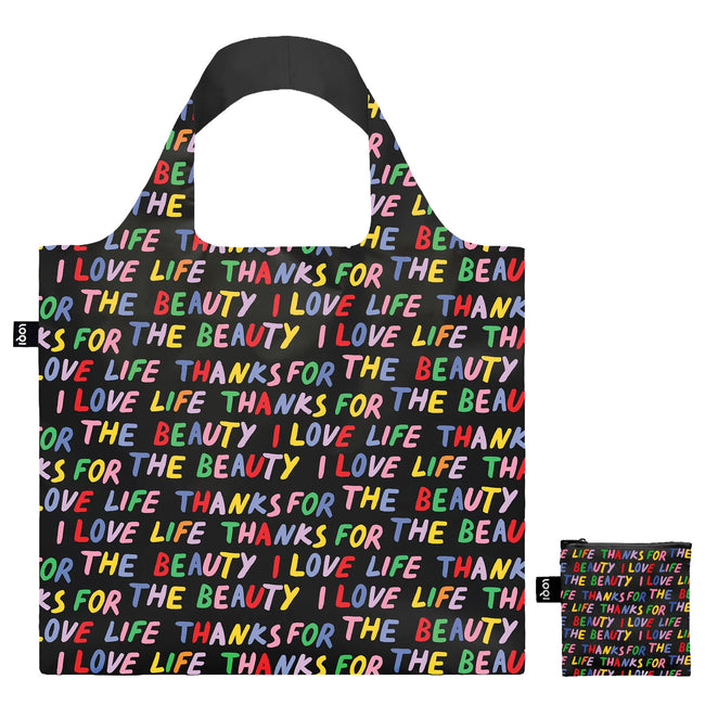 LOQI LOVE LIFE Recycled Reusable Shopping Bag
