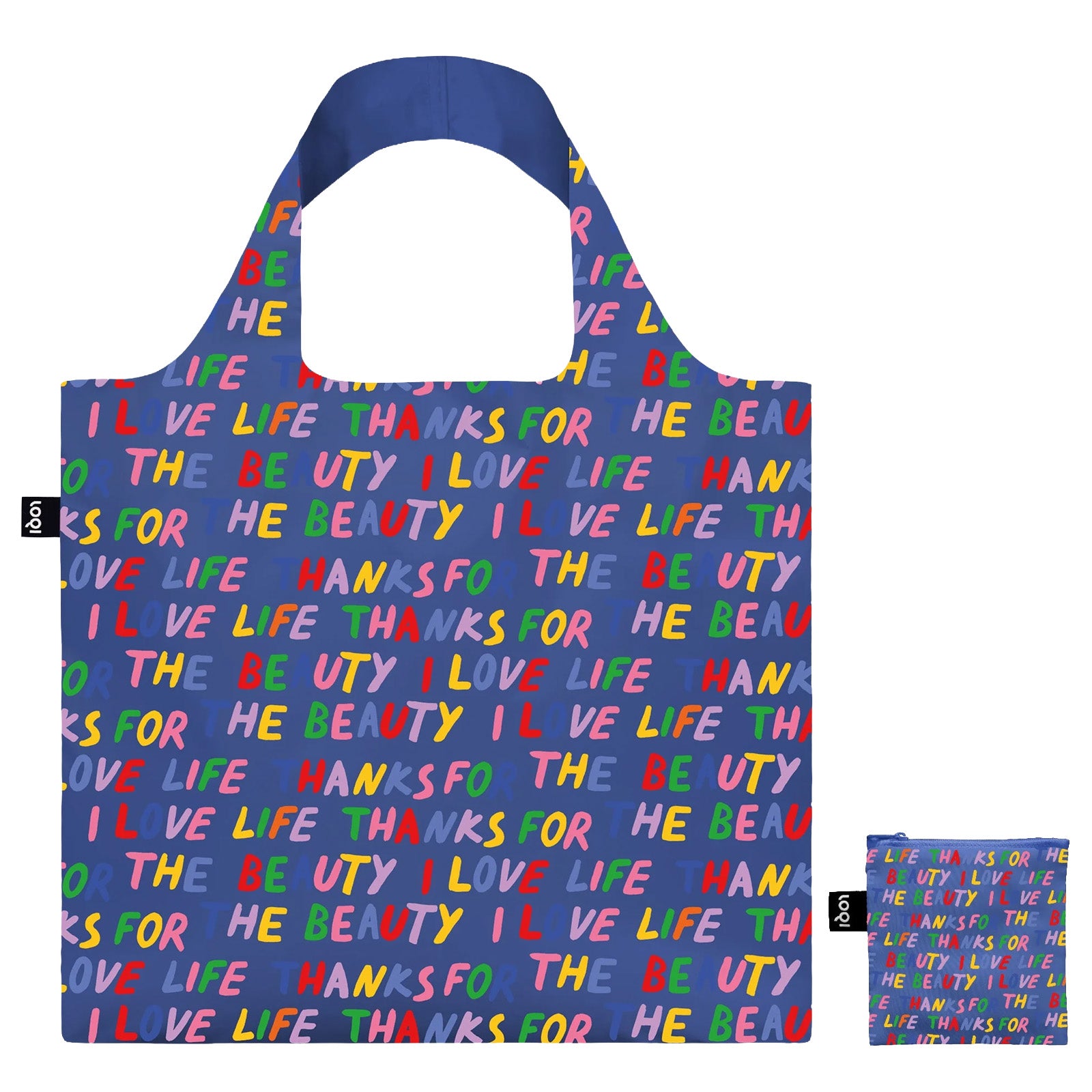 LOQI LOVE LIFE Recycled Reusable Shopping Bag