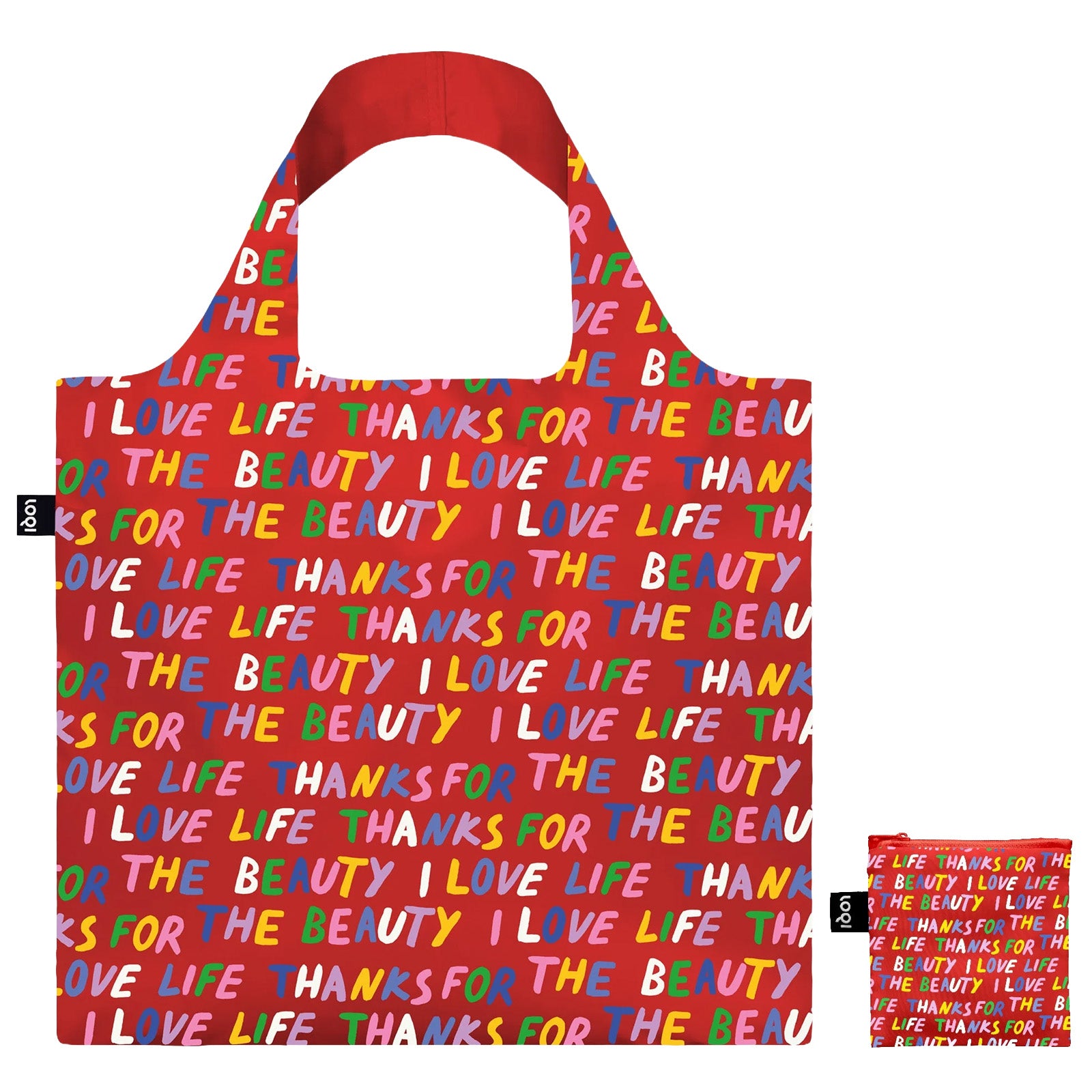 LOQI LOVE LIFE Recycled Reusable Shopping Bag