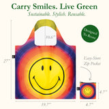 LOQI SMILEY Rainbow Capsule Recycled Reusable Shopping Bag