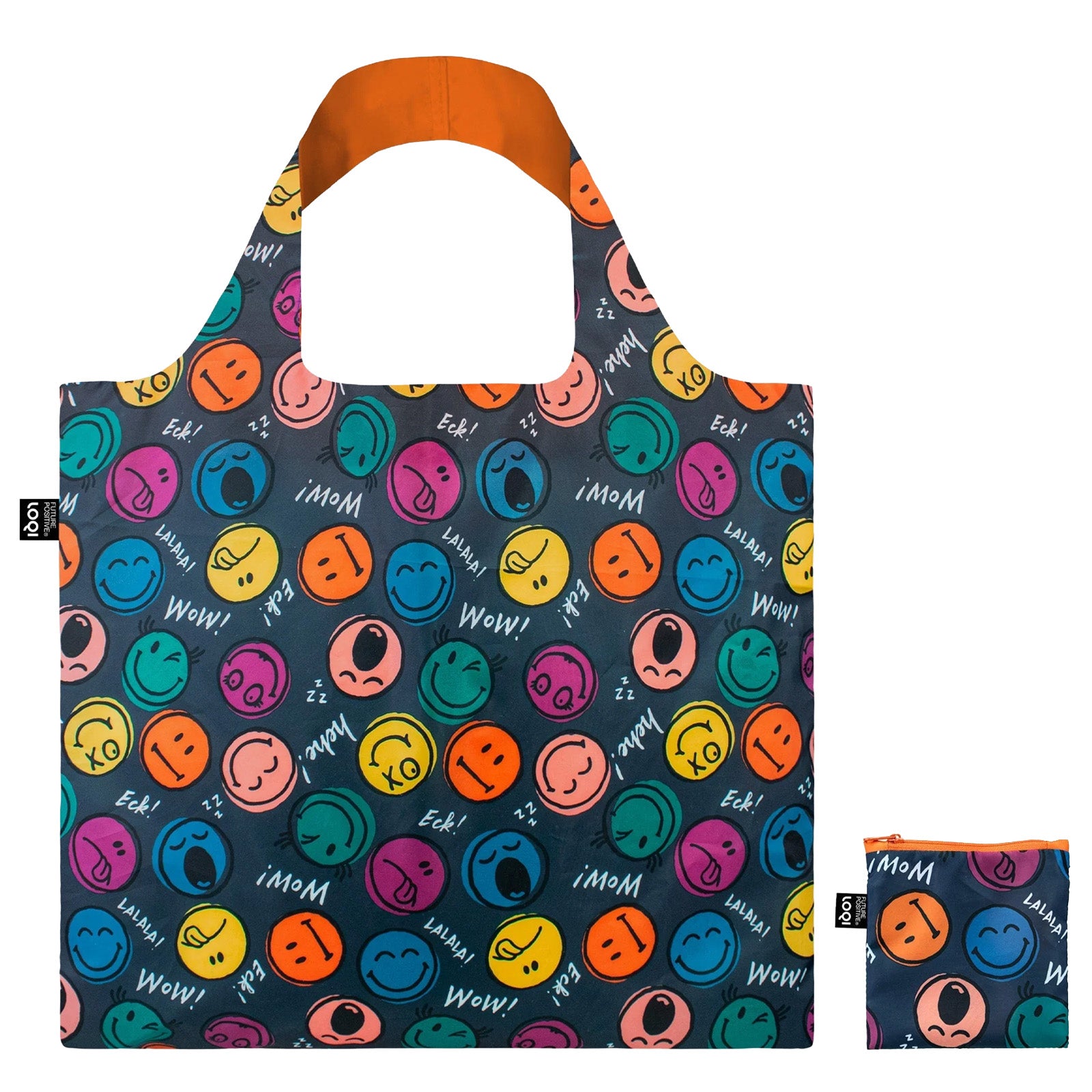 LOQI SMILEY Boys and Girls Recycled Reusable Shopping Bag
