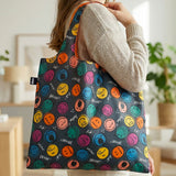 LOQI SMILEY Boys and Girls Recycled Reusable Shopping Bag (Set of 2)