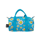 LOQI Girls SMILEY Flowers Recycled Small Weekender, Handbag, Crossbody Bag, Sling Bag