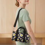 LOQI Girls SMILEY Flowers Recycled Small Weekender, Handbag, Crossbody Bag, Sling Bag