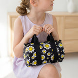 LOQI Girls SMILEY Flowers Recycled Small Weekender, Handbag, Crossbody Bag, Sling Bag