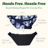 LOQI RED POPPY BEE Cats Recycled Fanny Pack, Bumbag, Belt Bag, Crossbody Bag