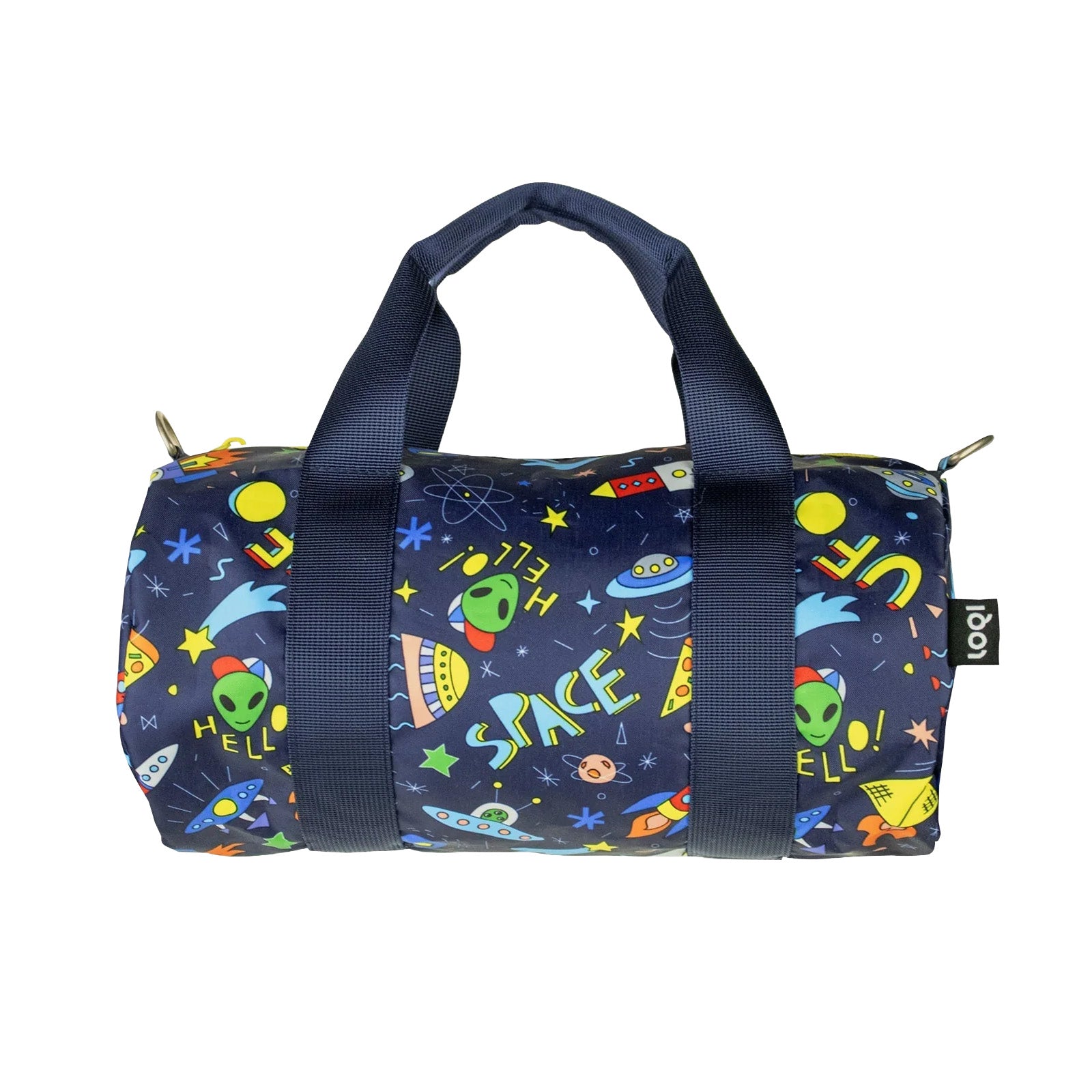 LOQI Kids SPACE Ufo Recycled Medium Weekender, Tote Bag, Crossbody Bag