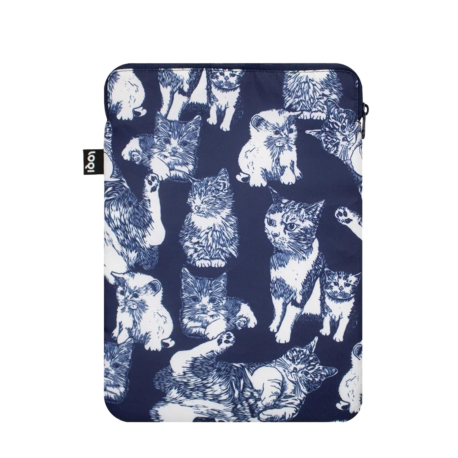 LOQI RED POPPY BEE Cats Recycled Laptop Sleeve