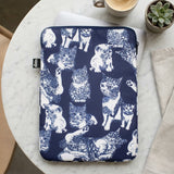 LOQI RED POPPY BEE Cats Recycled Laptop Sleeve