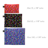 LOQI LOVE LIFE Recycled Zip Pockets, Travel Pouches
