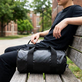 LOQI LOVE LIFE Metallic Black Medium Weekender, Handbag, Crossbody Bag