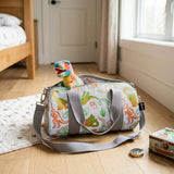 LOQI Kids DINOSAUR Skeleton Reflective Medium Weekender, Tote Bag, Crossbody Bag