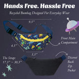 Kids Fanny Pack, Crossbody Bag, Sling Bag, LOQI SPACE Ufo Recycled Medium Bumbag, Belt Bag