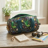 LOQI Kids DINOSAUR Roar Recycled Medium Weekender, Tote Bag, Crossbody Bag