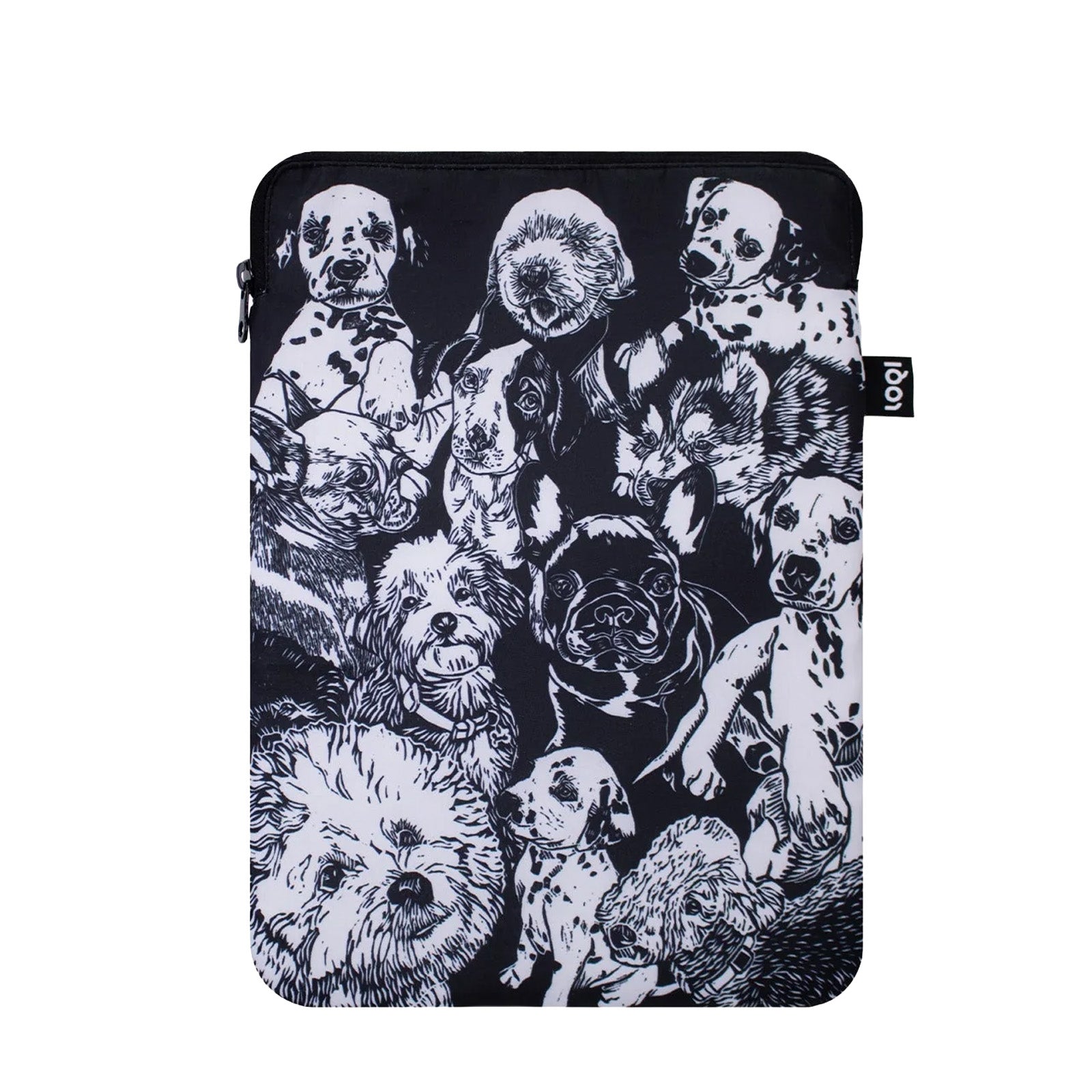 LOQI RED POPPY BEE Dogs Recycled Laptop Sleeve