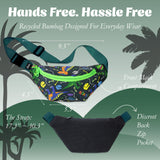 Kids Fanny Pack, Crossbody Bag, Sling Bag, LOQI DINOSAUR Roar Recycled Medium Bumbag, Belt Bag