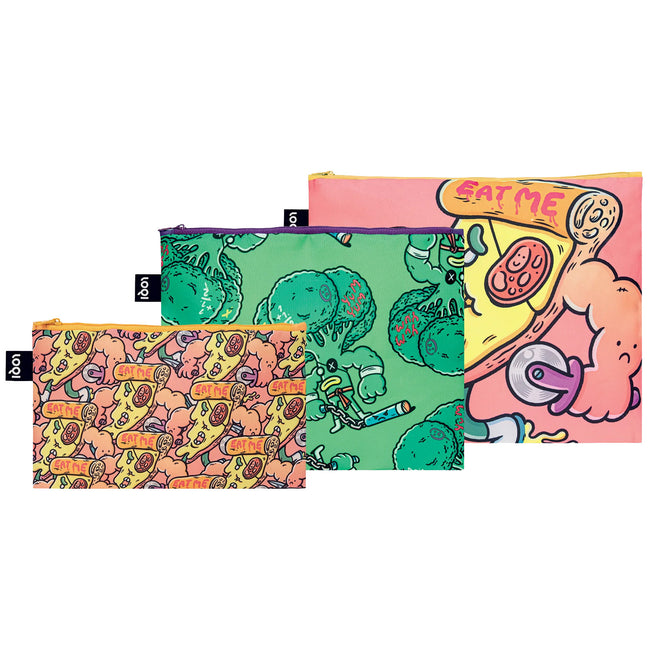 LOQI BROSMIND Recycled Zip Pockets, Travel Pouches