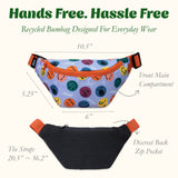 LOQI SMILEY Boys and Girls Recycled Fanny Pack, Bumbag, Belt Bag, Crossbody Bag