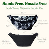 LOQI RED POPPY BEE Dogs Recycled Fanny Pack, Bumbag, Belt Bag, Crossbody Bag