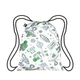 LOQI Kids SPACE Out Reflective Medium Backpack, Drawstring Bag