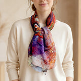Wrapables Lightweight Mulberry Silk Square Scarf, New Impressionism