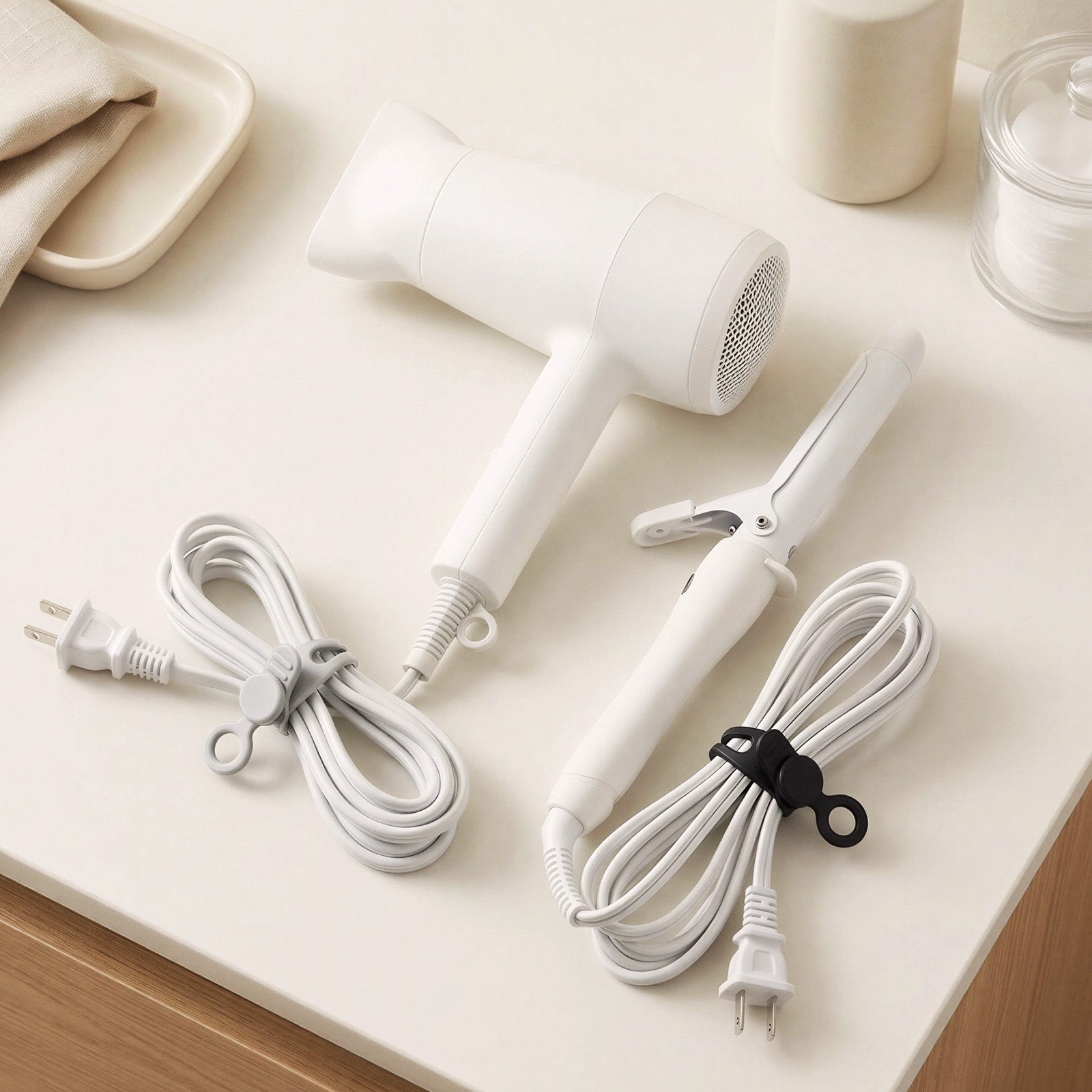 Wrapables Reusable Silicone Cable Cord Ties, Cord Organizer, Management, Bundling (Set of 20)