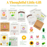 Wrapables Pocket Hug Tokens, Emotional Support and Inspirational Gift with Positive Words Card (Set of 8)
