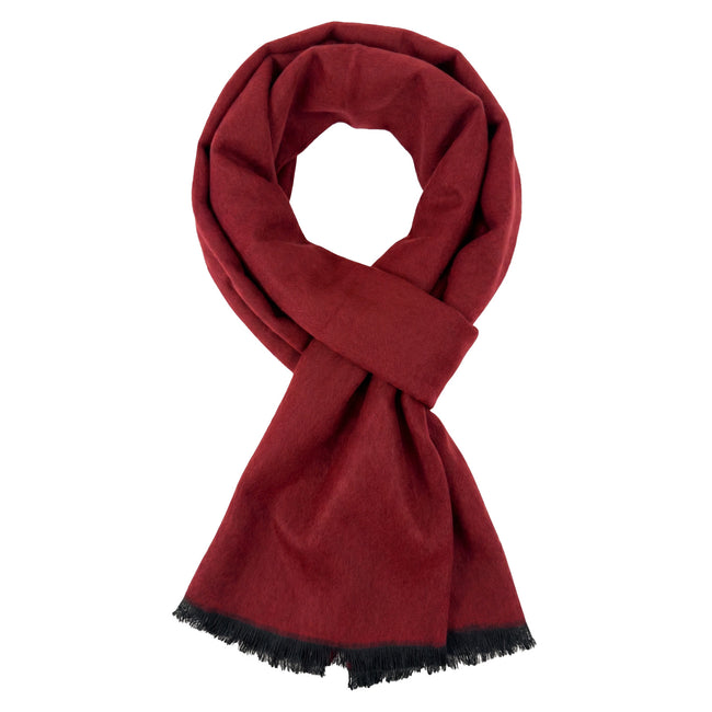 Wrapables Mens Soft Winter Warm Wool Blend Long Scarf, Wine Red