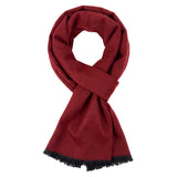 Wrapables Mens Soft Winter Warm Wool Blend Long Scarf, Wine Red