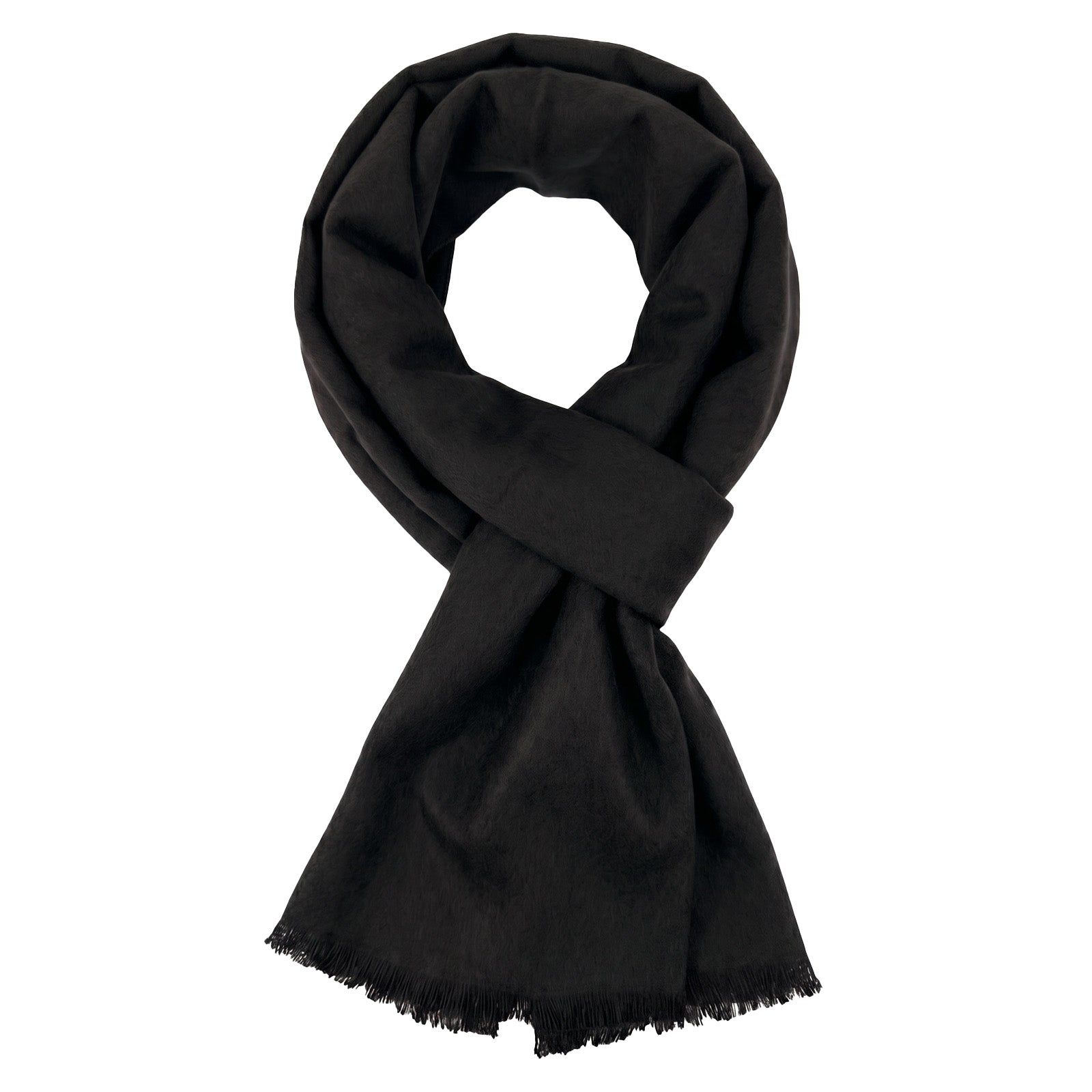 Wrapables Mens Soft Winter Warm Wool Blend Long Scarf, Black