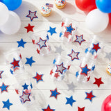Wrapables Red White and Blue Glitter Self-Adhesive Foam Star Stickers, Patriotic Stickers for 4th of July, Memorial Day (210pcs)