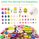 Wrapables Easter Self-Adhesive Foam Stickers, For Arts & Crafts, Decorations, Party Favors, and Easter Egg Fillers (150pcs)