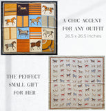 Wrapables 2 Piece Silky Feeling Satin Neckerchief Scarf Set, 26.5