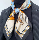 Wrapables 2 Piece Silky Feeling Satin Neckerchief Scarf Set, 26.5