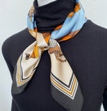 Wrapables 2 Piece Silky Feeling Satin Neckerchief Scarf Set, 26.5