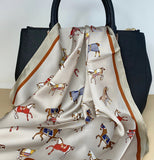 Wrapables 2 Piece Silky Feeling Satin Neckerchief Scarf Set, 26.5