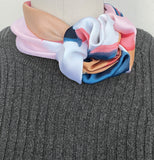 Wrapables 2 Piece Silky Feeling Satin Neckerchief Scarf Set, 26.5