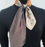 Wrapables 2 Piece Silky Feeling Satin Neckerchief Scarf Set, 26.5